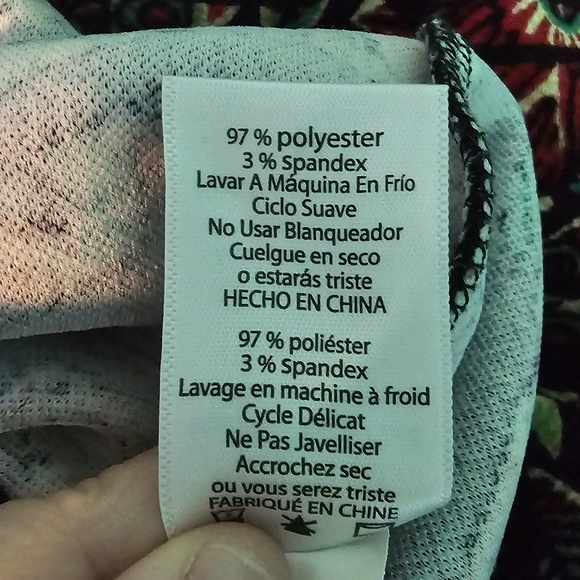 LulaRoe Tropical Floral Black Pencil Skirt Women's Sz M - Picture 9 of 9